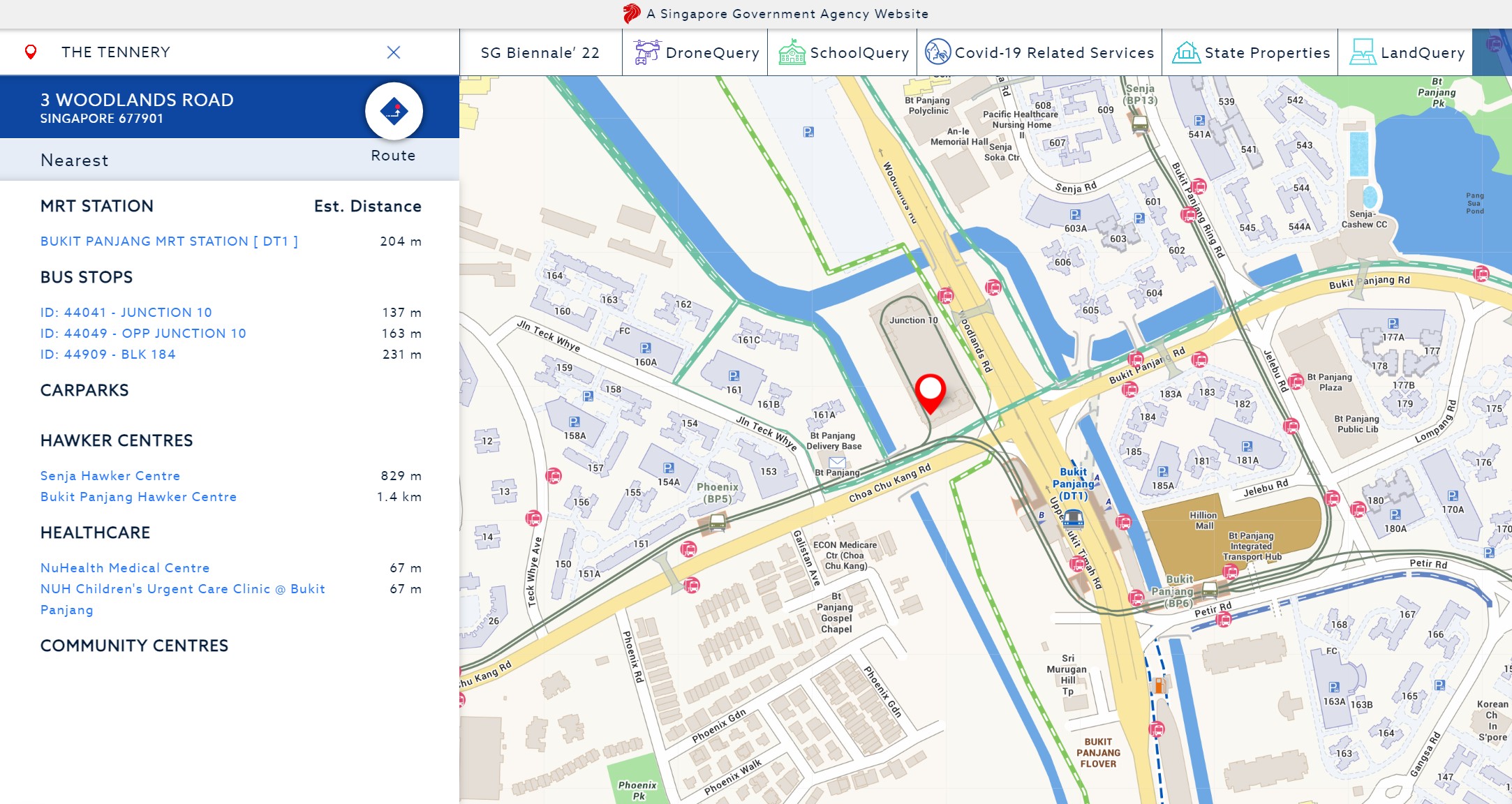 The Tennery Location map