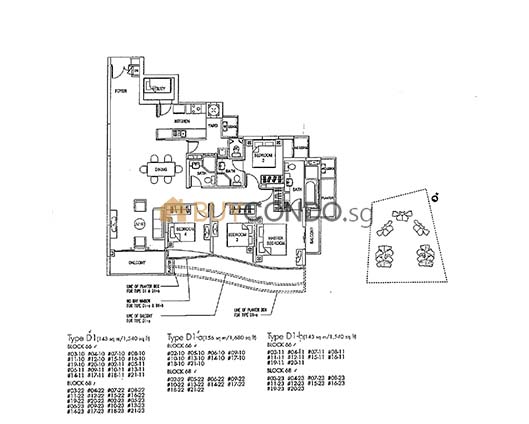 Cote D’Azur Condominium Floor Plan