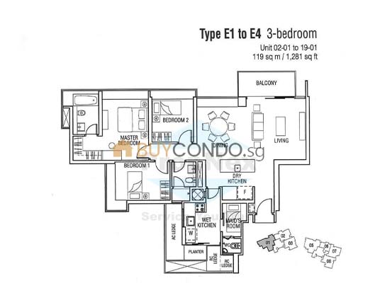 Domain 21 Condominium Floor Plan