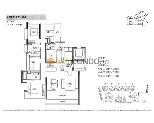 Elliot At The East Coast Condominium Floor Plan