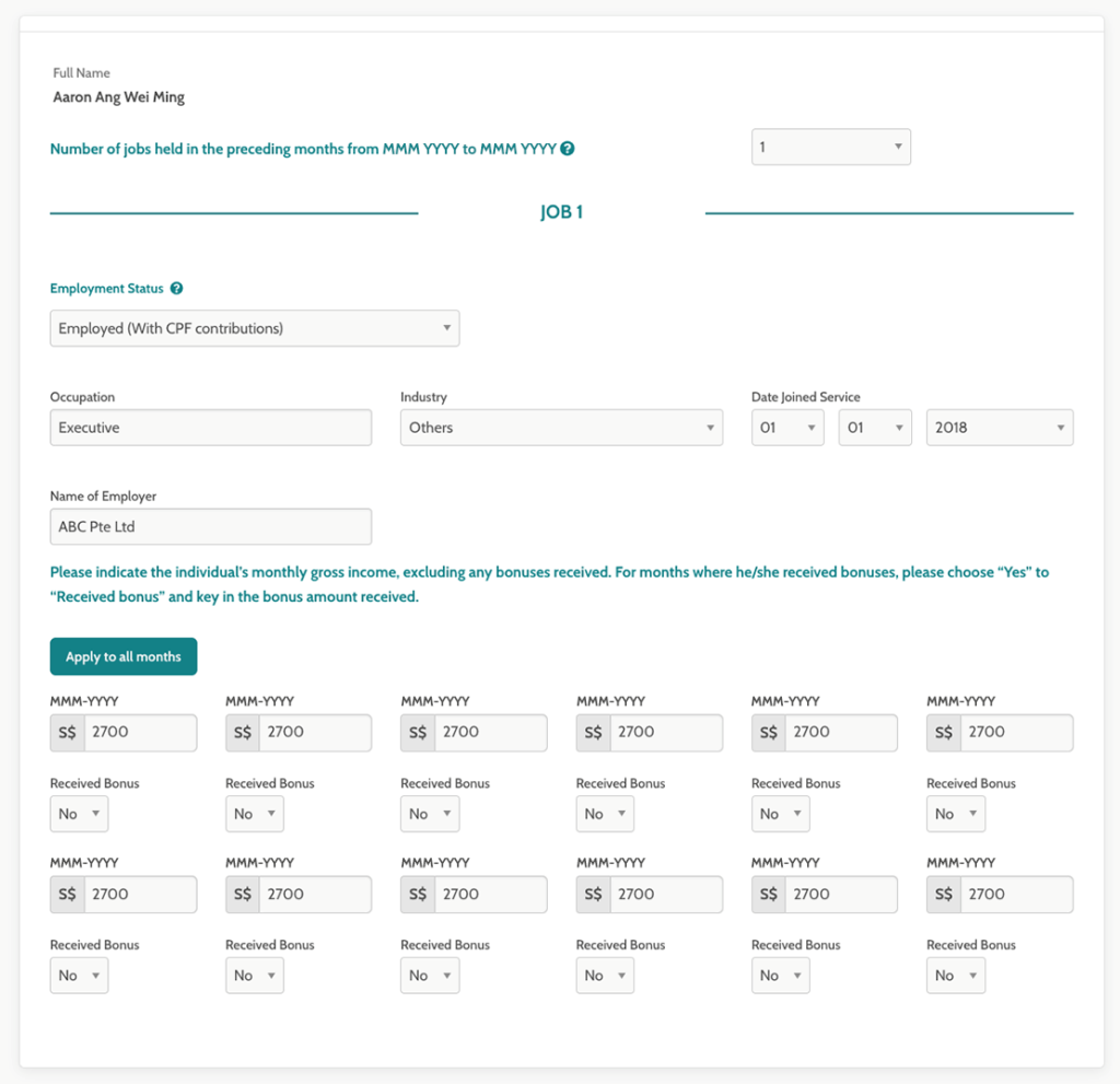 HDB 2. Employment details