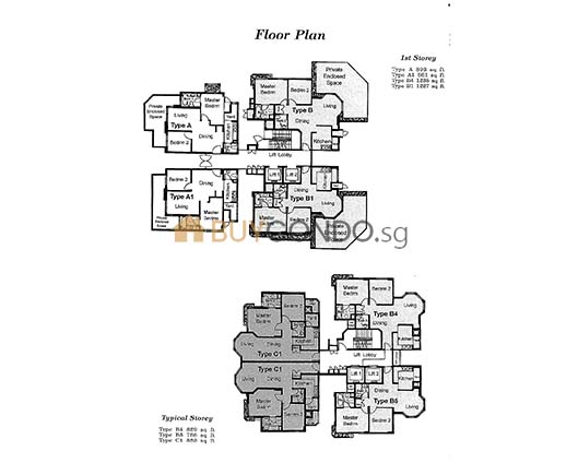 Evelyn Mansions Condominium Floor Plan
