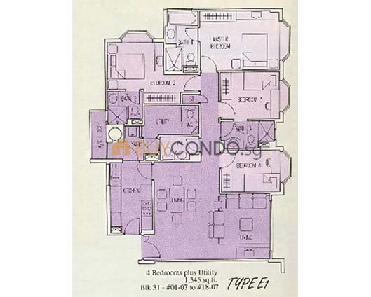 Evergreen Park Condominium Floor Plan